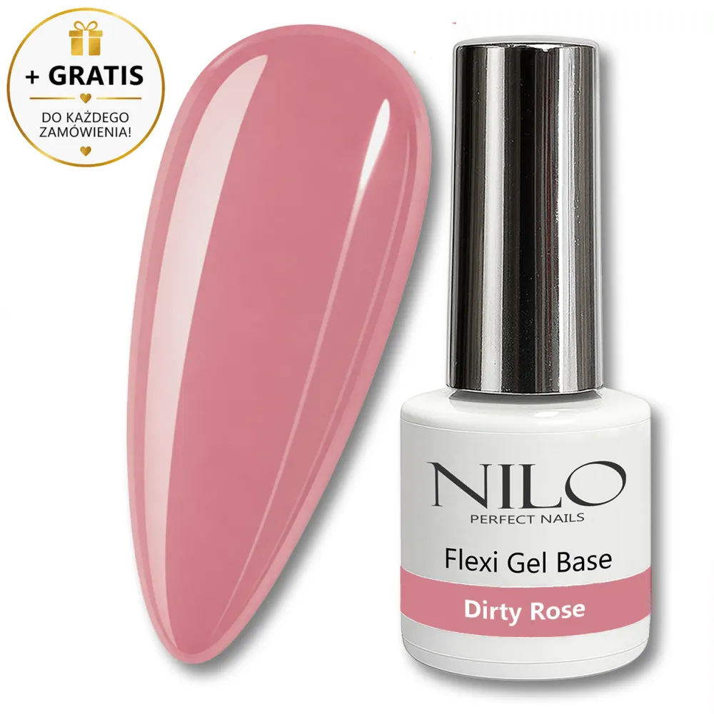 Baza hybrydowa Flexi Base Dirty Rose 10ml NILO Perfect Nails